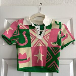 Green and Pink Kids Shirt